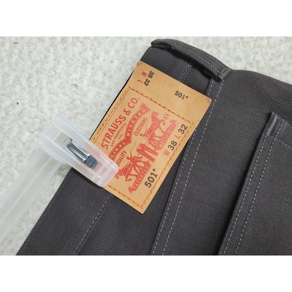 Levis 501 Jeans Men 38x32 Dk Brown ButtonFly Wide (39x29) 08/12 Deadstock NWOT - Picture 2 of 11